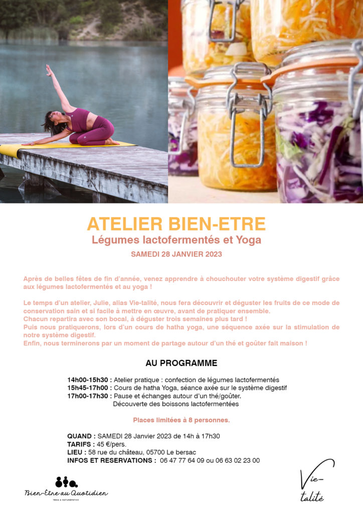 Ateliers Vie-talité de janvier, yoga & naturo
