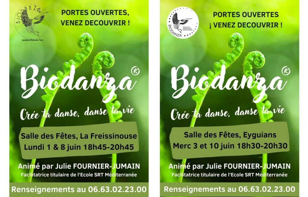 Biodanza séances portes ouvertes juin 2026